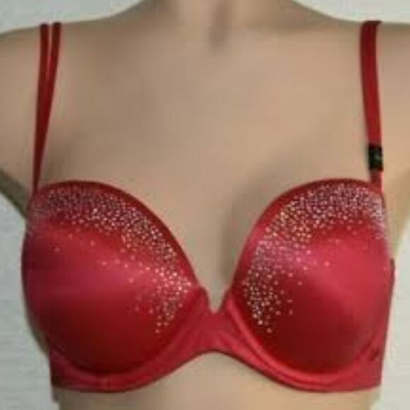 BRAND NEW  SPARKLE RED VICTORIA SECRET WOMEN"S BRA - Picture 1 of 11